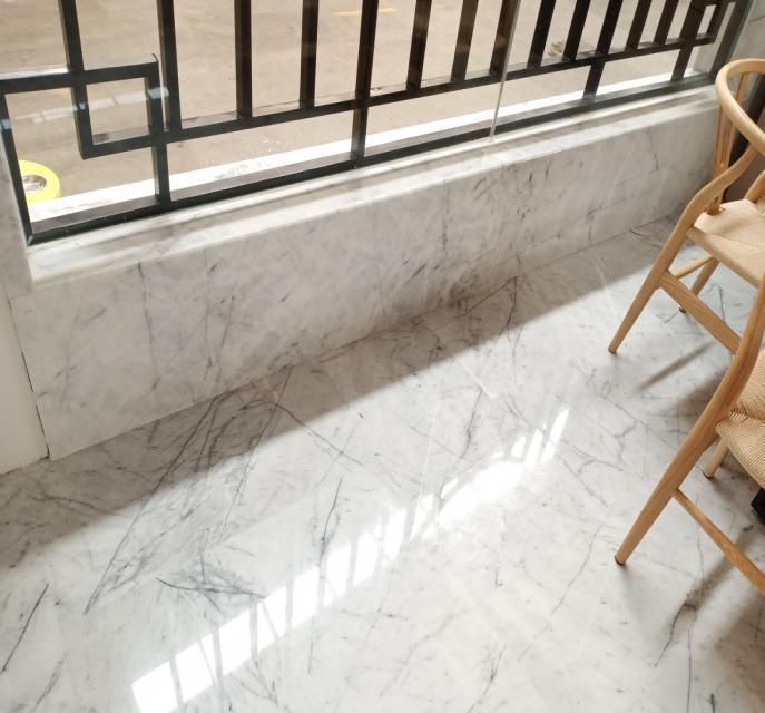 White Mink Marble Grey Bianco Carrara White Polished Slabs Cut-to-Size Tiles for Flooring and Wall