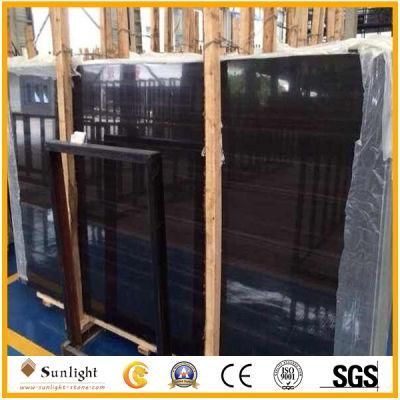 Cheap Polished China Black Wooden Vein Marble, Black Wood Marble