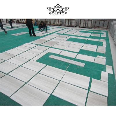 10mm-30mm Thickness Greek White Wood Marble, Veroia Stripes Marble, Striato Argento, Greece White Wood Marble Floor/Wall Tiles