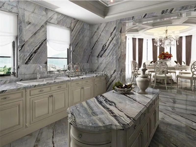 Blue River Marble for Countertop/Workbench/Vanity/Table Top/Staircase/Flooring/Floor Tile/Background Wall Panel/Tiles