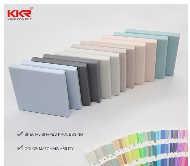 Kkr Customized Solid Surface Marble Sink and Integrated Solid Surface Vanity Bathroom Countertop Sink