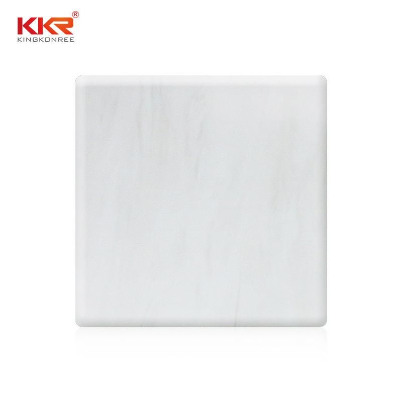 Factory Direct Glacier White 12mm Corian Acrylic Solid Surface Stone Bathroom Kitchen Countertop Slab 0304