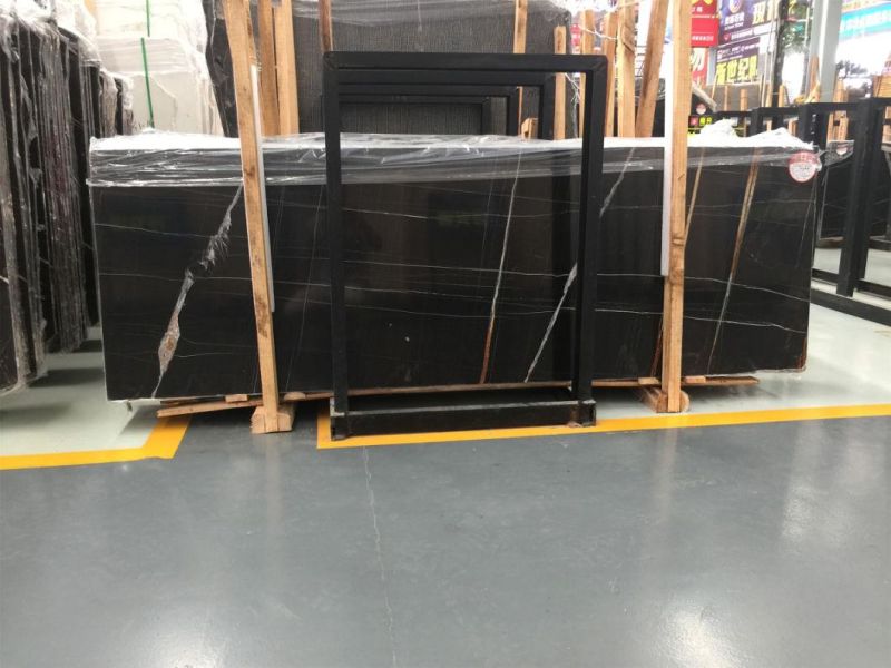 Lauren Black Stone Marble for Flooring Tiles Slabs Countertops/Worktops/Vanitytops