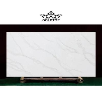 Chinese Ornament Artificial Stone Polished/Honed Surface Kitchen/Bathroom Countertop Calacatta Paris Quartz for Home