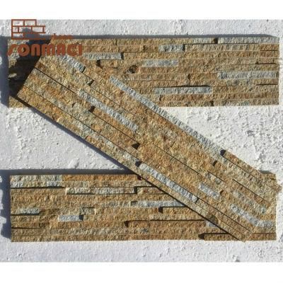 Golden Color Slate Natural Thin Stone Veneer Sheets