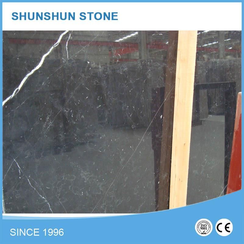 China Black Marquina Marble Slabs for Wall and Floooring