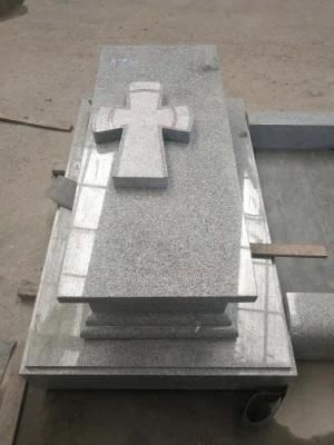 Sesame Grey Granite Slabs Cross Monument Headstone Tombstone