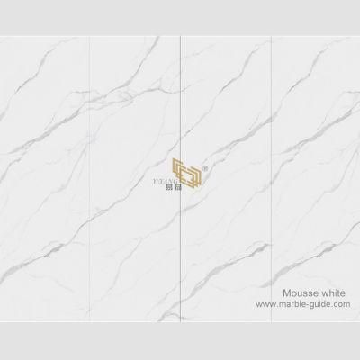 Solid Surface White Sintered Stone Slabs for Bathroom/Interio/Wall/Floor/Countertop
