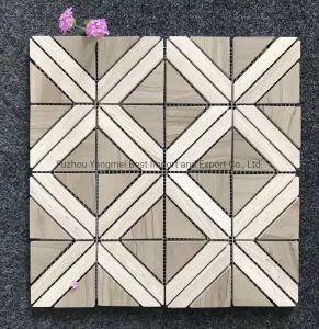 Hot Sale Whitle Marble Mixed Mosaic Tile for Kitchen Backsplash Wall
