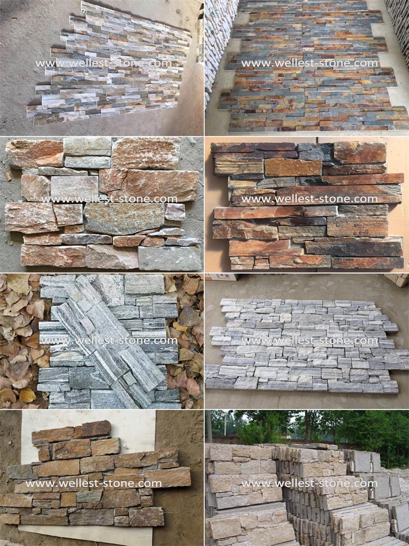 Brown Blend Field Limestone Wall Stone Panel