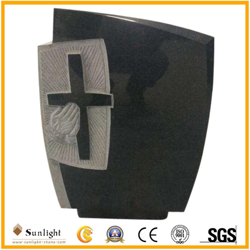 China Monument Factory Absolute Black Cross Granite Monument