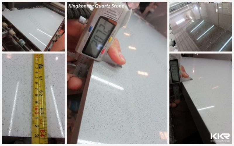 Heat Resistant Artificial White Engineering Stone Slab Quartz