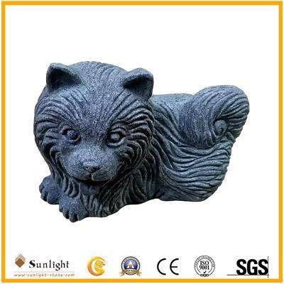 Lovely Small Dog Angel Pet Stone Finish Grave Tombstone