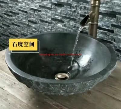 Popular Natural Round Granite/Marble/Limestone Black/Beige/White Wash Sink Stone Bowls Bath Basin