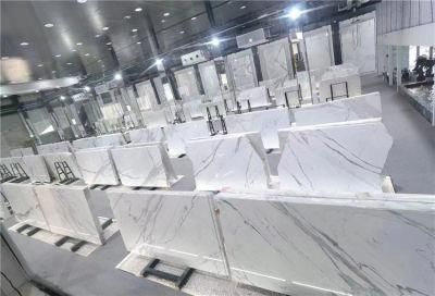 Natural Stone Polished Indoor Decoration Calacatta Marble Slab Marble Tabletop