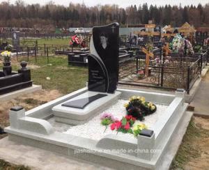 Modern Headstones Russia Style Modern Black Granite Carved Tombstone Gravestones
