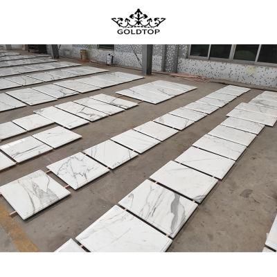 Hotel Project Italian Calacatta White Stone Table Counter Top Marble Countertops