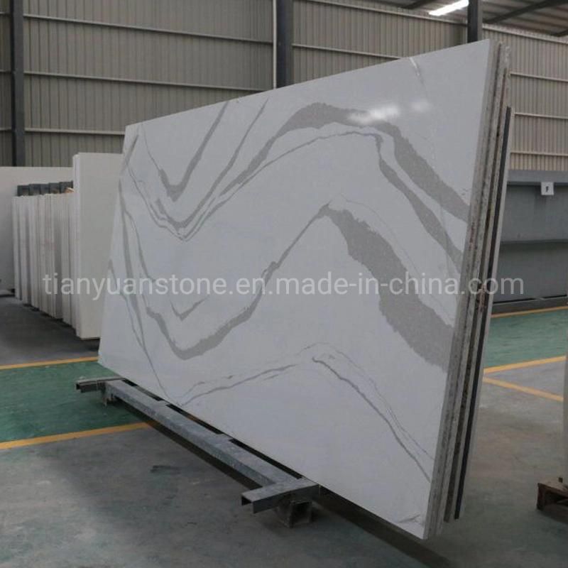 Marble Color Quartz Stone Slab for Ktichen Countertop
