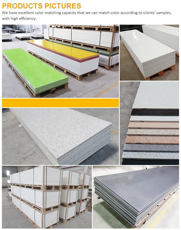 12mm 15mm Pure White Artificial Stone China Hanex Solid Surface Price