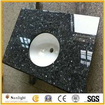 High Quality Polished Blue Pearl Granite Bathroom Top Vanity Tops