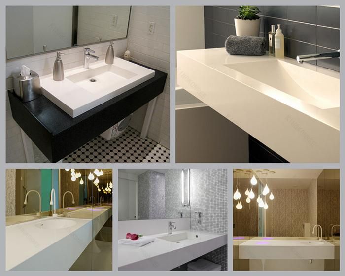 Artificial Stone Customized Solid Surface Vanity Tops for Bathroom