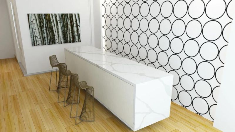 Modern Calacatta Gold Quartz Bar