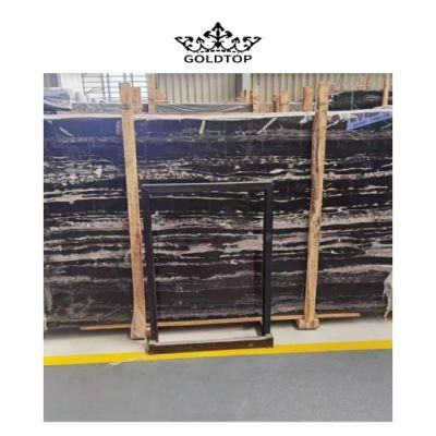 Home Decoration Polished/Honed Surface Natural Stone 600*600 Floor Tile Gold Vein Dragon White Black Marble for Home