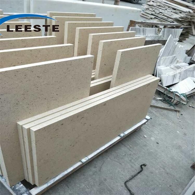 Portugal Beige Limestone Natural Beige Light Yellow Limestone Slabs Flooring Tiles