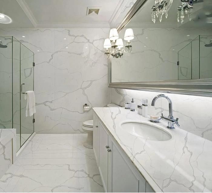 Wholesale Artificial Quartz Slab with Veins Polish for Wall Tile Flooring Tile