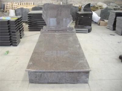 Multicolor Red Granite Poland Tombstone/Headstone/Gravestone Style in New Design