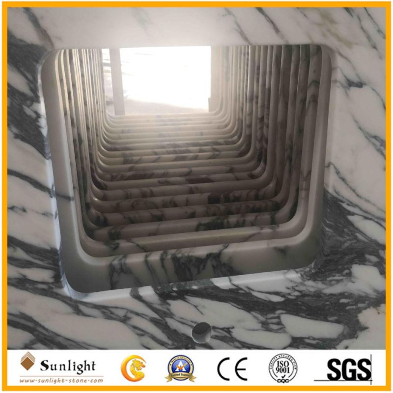 Customize Natural Italy White Arabescato Marble Countertops for Indoor Decoration