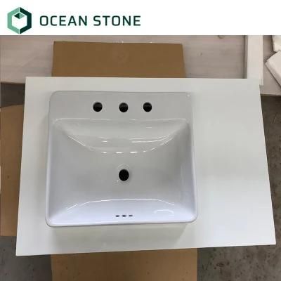 Artificial Stone Crystallized Glass Panel for The Single Sink Vanity Top