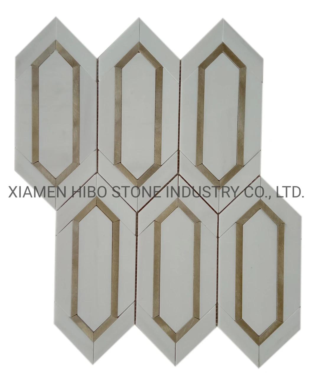 Turkey Marble Dolomite White 2X6 Picket Mosaic Tiles for Backsplash/Wall/Floor Interior Home Decor