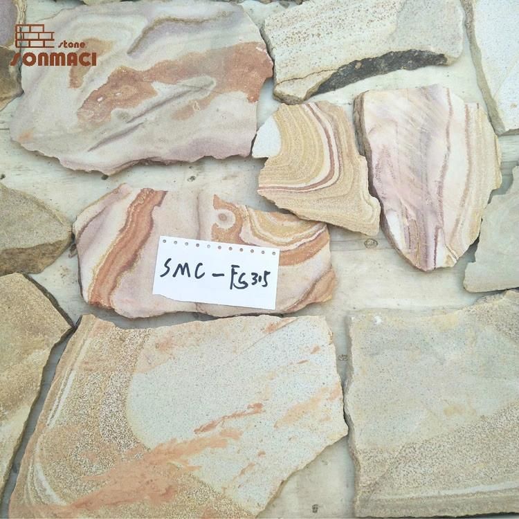 Natural Pink Sandstone Irregular Loose Stone Veneer