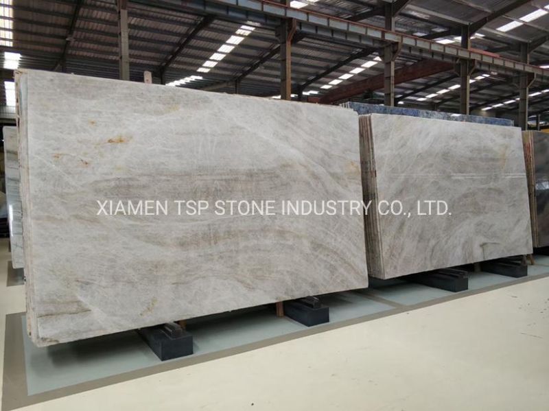 Brazil Taj Mahal Quartzite Madre Perla White Flooring Wall Tile