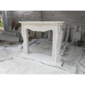 Christmas Fireplace Marble Mantel