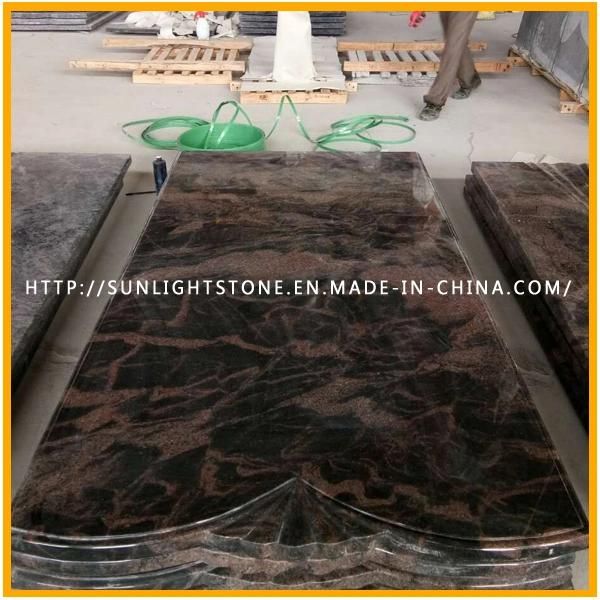 European Style India Paradiso Granite Tombstone Monument Cover Slab