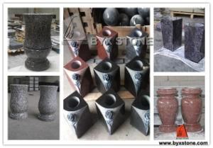 Attractive Design Granite Stone Vase for Cemetery Memorial