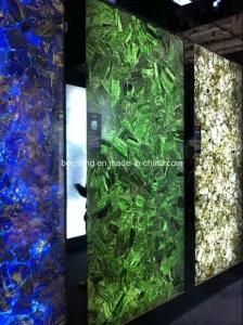 Natural Translucent Semiprecious Stone Agate Panel