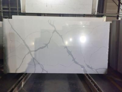 High Quality White Countertops Calacatta Artificial Quartz Stone Slabs