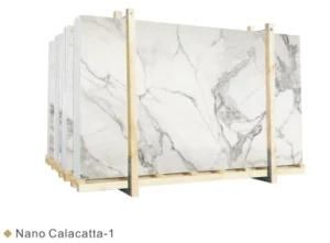 1600X3200 Sintered 12mm Slabs Artificial Stone Manufacture Super Quartz Counter Top Nano Calacatta Artificial Stone