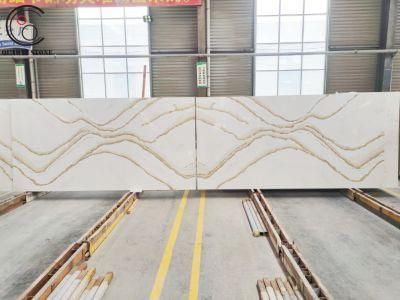 Artificial Quartz Stone Calacatta Customized Couuntertop Quartz Stone