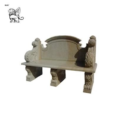 Low Price Park Outdoor Decoration Antique Stone Bench Garden Mbg-04