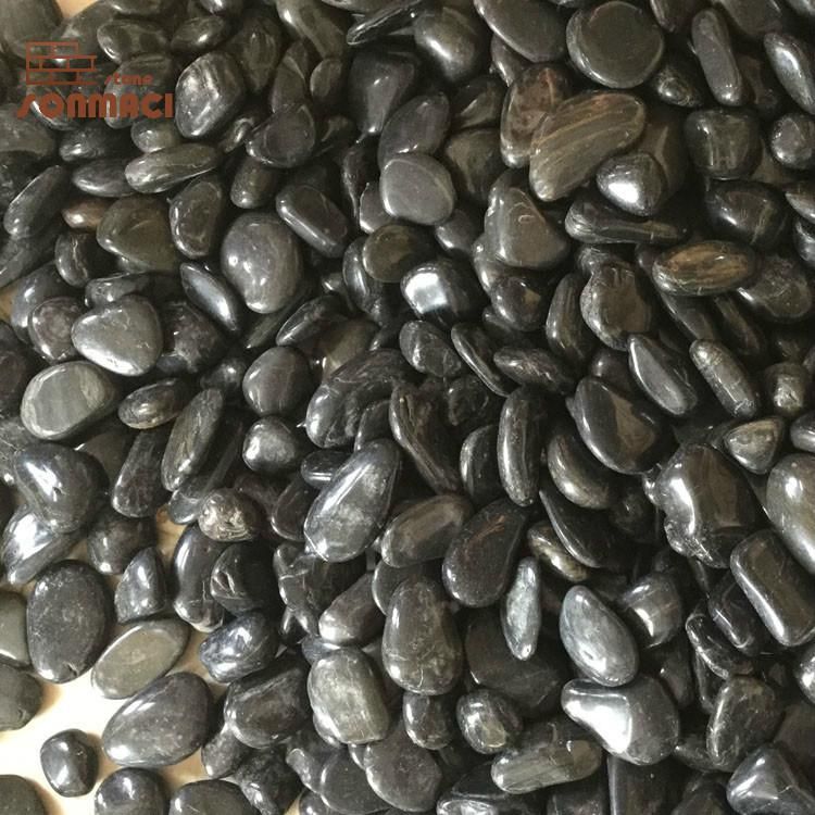 Natural Black Pebble River Rock Paving Stone