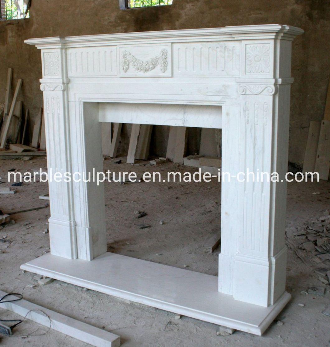 Simple Style Mantel Home Decoration Marble Fireplace (SYMF-100)