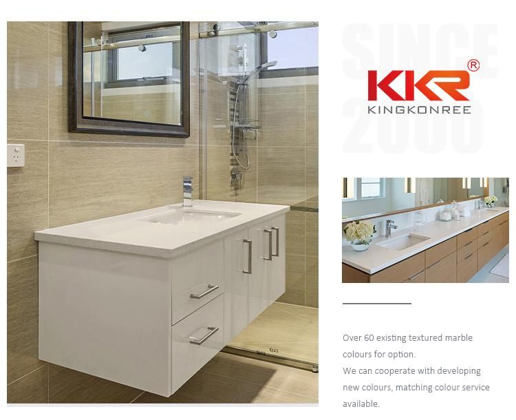 Pure White Quartz Bathroom Vanity Quartz Stone Vanity Top