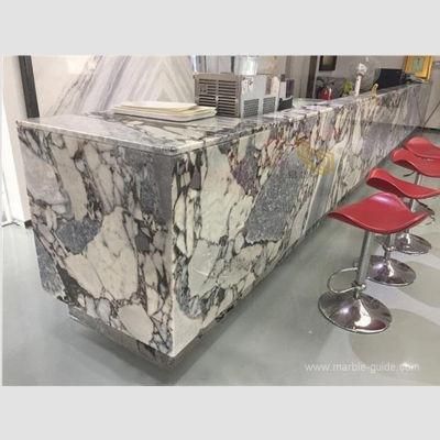 Natural Stone Wholesale White Titanic Storm Marble Slab for Kitchen Island/Bar Top/Countertop Peninsula