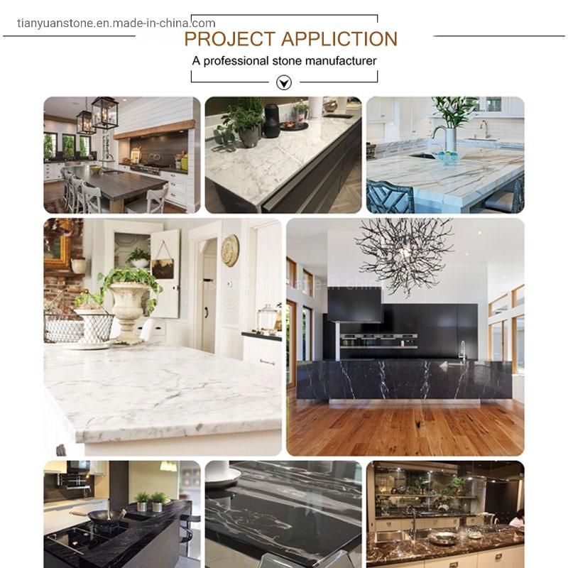 Contemporary Style T Shape Natural Onyx Stone Countertop for Kitchen Countertop in New Home/Villa