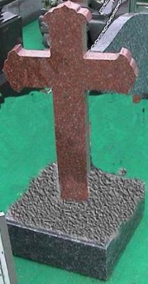 Granite Cross Headstone Tombstone for Cemetery and Monument