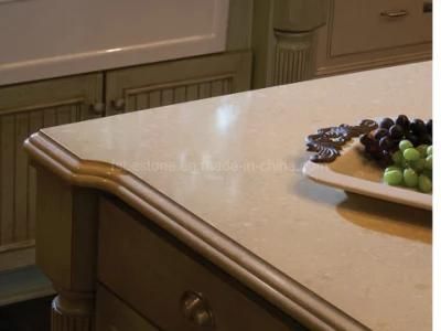 Wholesale Cream Quartz Stone Top with Waterfall Edge